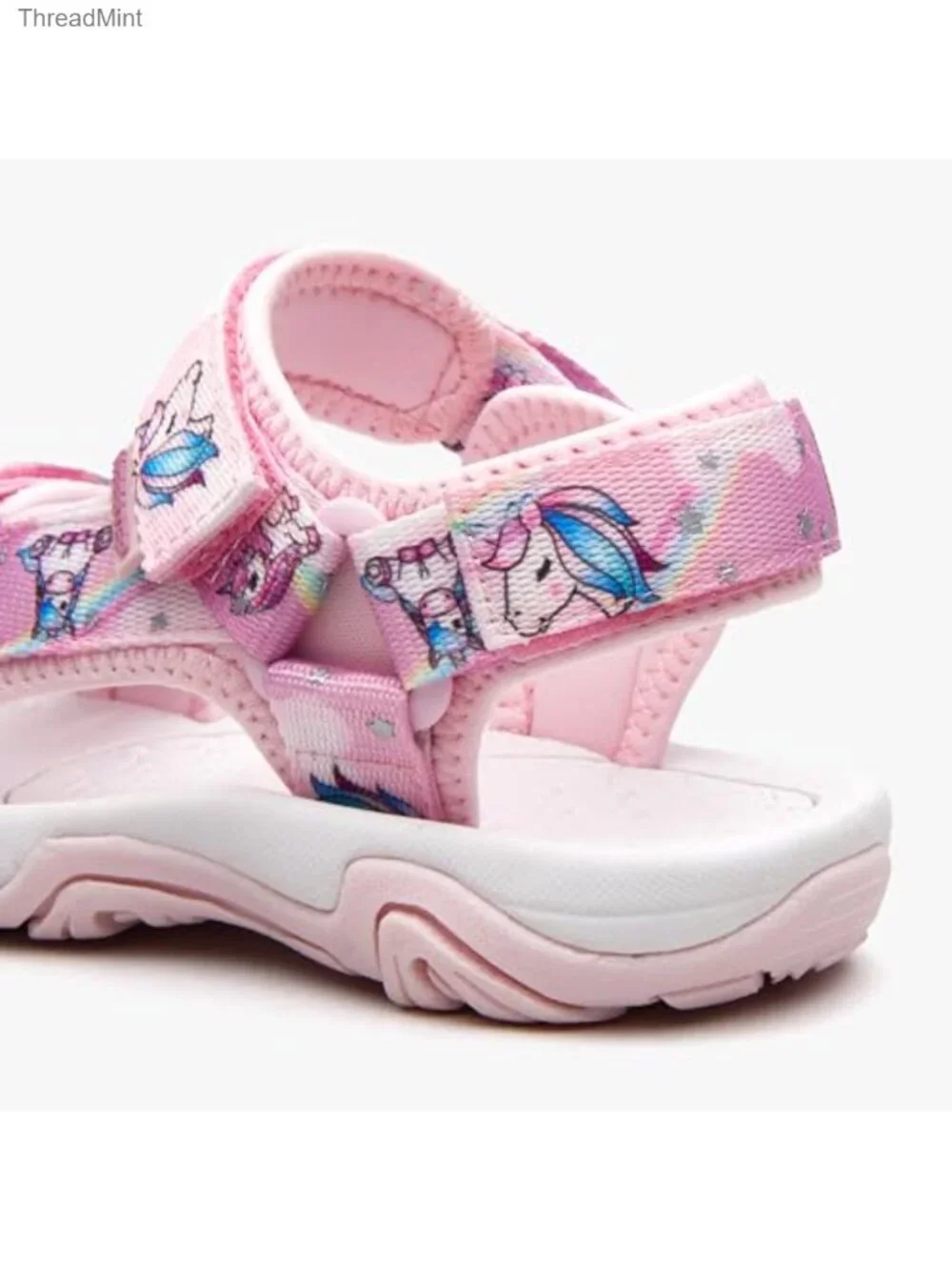 Kids Adjustable Strap Sandals for Toddler Little Kid, Hook Loop Closure,
